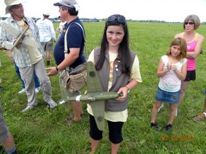 The young ladies were out in force with their planes!