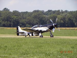 P-51 Mustang taxiing out for takeoff