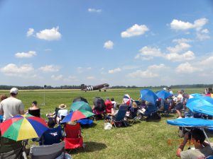 C-47 ‘Whiskey 7′ taxiing out with Liberty Jump Team aboard