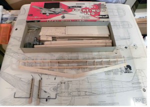 Vintage Berkeley Focke Wulf 190 control line build in progress