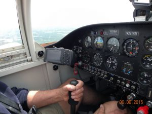 Steve Dwyer at the controls of his RV-9A.