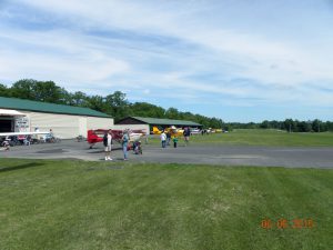 Looking north up the flight line and runway at Kline Kill. This is a very long grass strip.