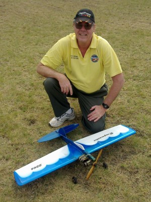 Keith Renecle with a Ringmaster he flew in South Africa, 2011