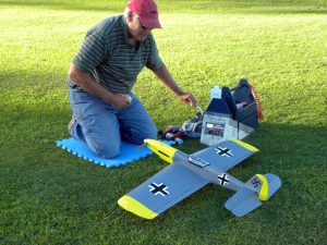 Steve Dwyer with his restored ME109