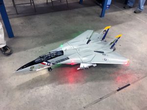 Michael Lambert, from the Oswego Valley Modelaires, was showing off his new F-14 jet from Freewing Models. The electronics and mechanicals in this jet were awesome.