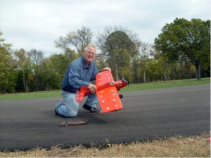 Jim (Iron Man) Varno with his Super Ringmaster (56 flights!)