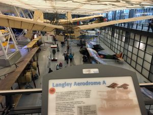 The museum has displays representing all periods in aviation, from pre-Wright Brothers flight attempts to current aerospace technological wonders. Here is the Langley Aerodrome A which challenged the Wright Brothers for the first powered heavier than air flight.