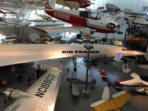 Everything from light personal aircraft to the Concorde SST are on display.