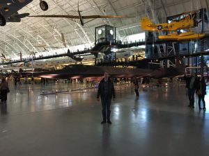 My son Kyle was particularly impressed by the SR-71...enough to get his photo taken standing alongside it!