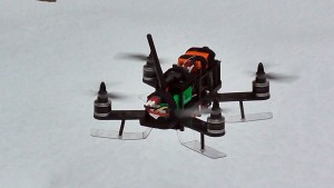 Racing Quad on Snow Skis