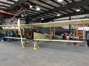 Floor to ceiling planes in the restoration workshop.