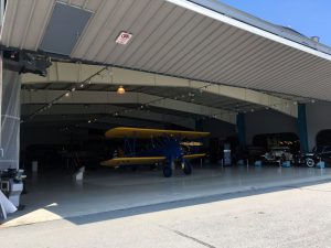 One of the main display hanger doors open for business.