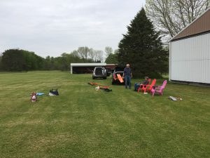 The flight line at Rabbit Lane Airport