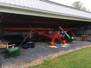 Luscombe in second hanger