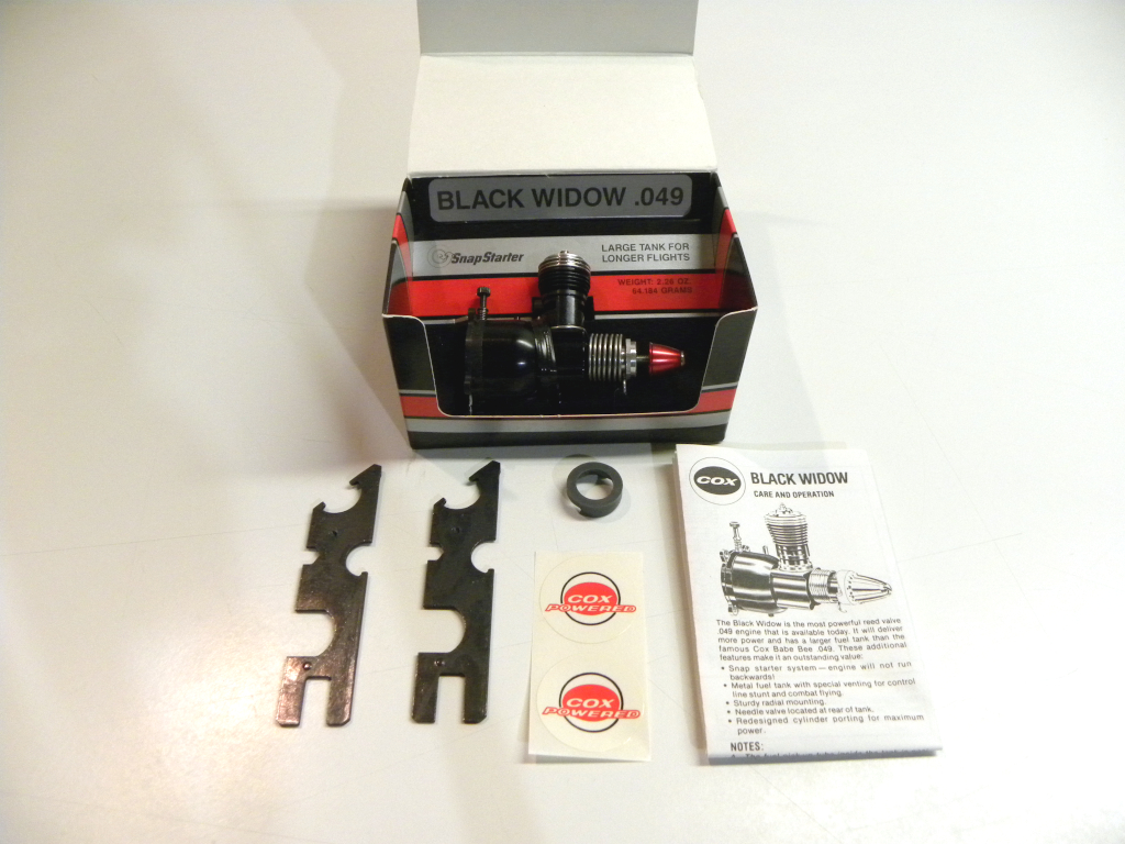 Cox .049 Black Widow Glow Engine