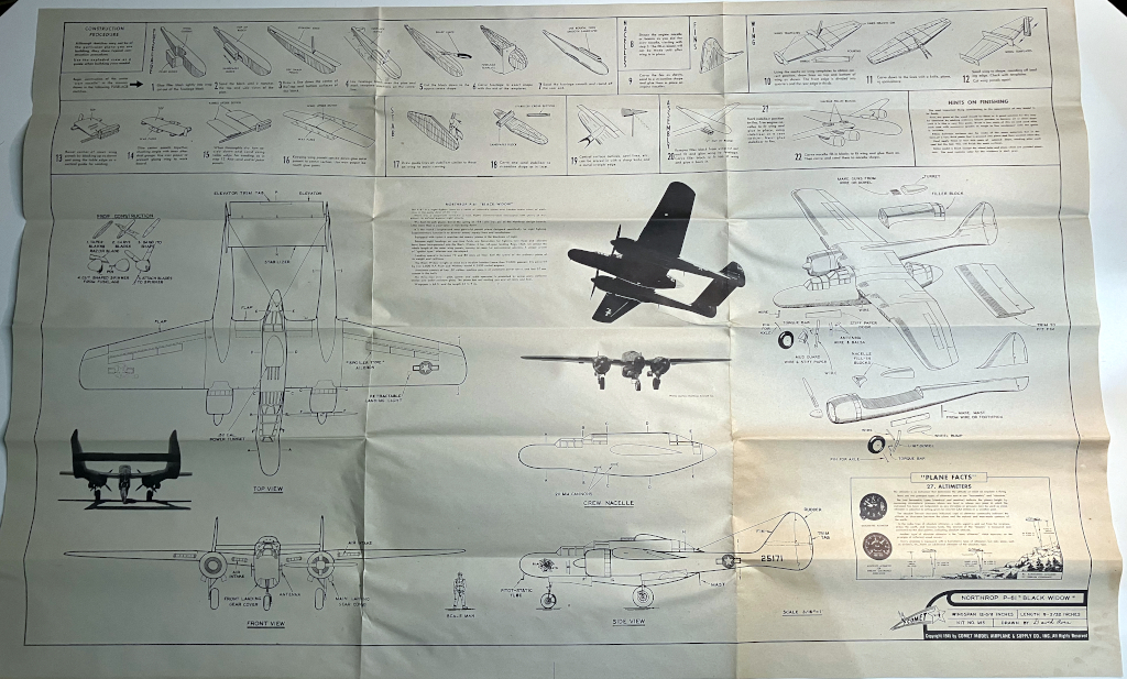 Comet Solid Model of the Northrop P-61 Black Widow | FlyBoyz