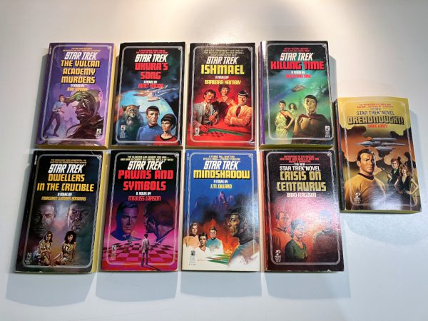 Vintage Star Trek 9 Book Bundle, #20-21, #23-29 Pocket Books paperbacks 1980's