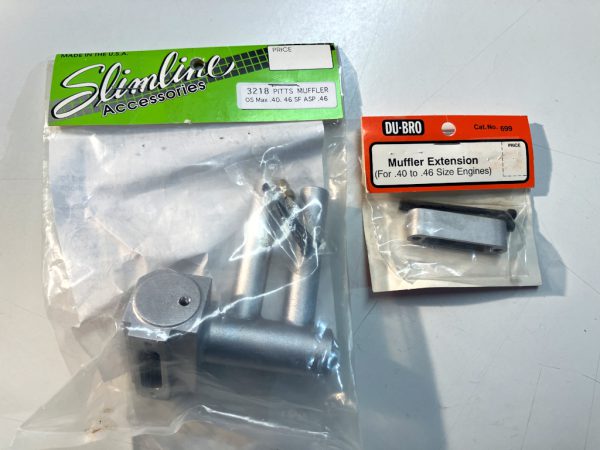 Slimline Pitts Style Muffler + Du-Bro Muffler Extension